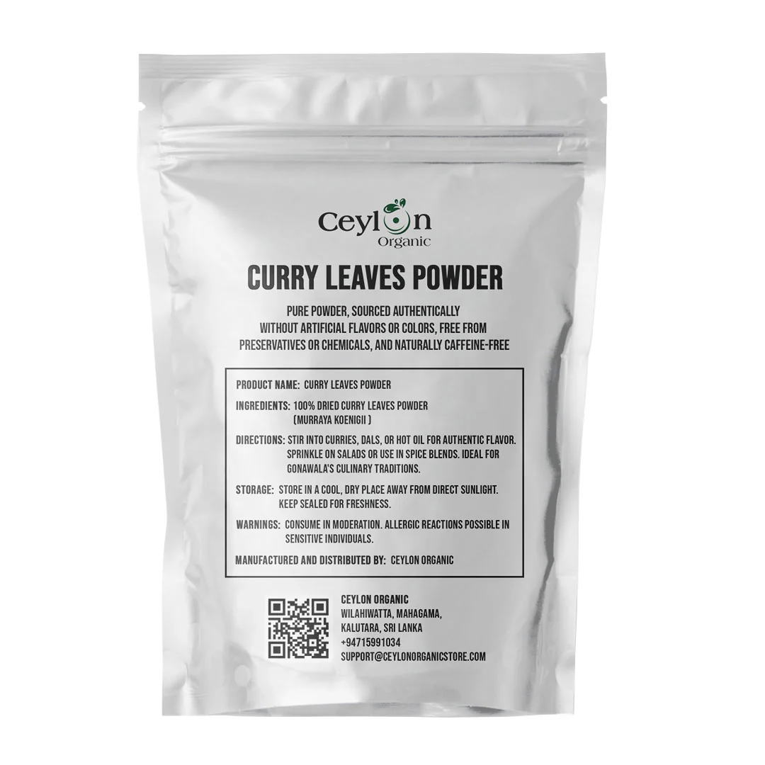 Dried Curry Leaves ground powder Pure Natural(Murraya Koenicll) - Image 2